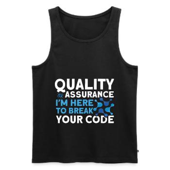 QA Ingenieur QA Tester Software Tester - Männer Premium Bio Tank Top - Schwarz - Vorne - AI Model Male 178 light (178cm)