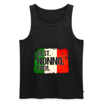 Vintage Großvater Großvater Opa - Männer Premium Bio Tank Top - Schwarz - Vorne - Michal (187cm)