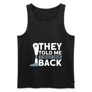 Handicap Amputee Amputation Prosthetic Leg - Men's Premium Organic Tank Top - black - Front - AI Model Male 178 light (178cm)