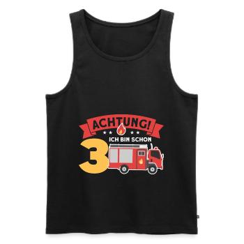 Junge 3 Jahre 3. Geburtstag - Männer Premium Bio Tank Top - Schwarz - Vorne - Michal (187cm)