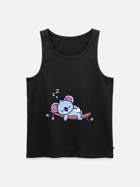 Koala Sleeping - Men's Premium Organic Tank Top - black