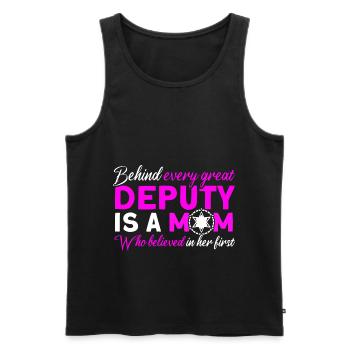 Mama Hilfssheriff Mama Mutter - Männer Premium Bio Tank Top - Schwarz - Vorne - Michal (187cm)