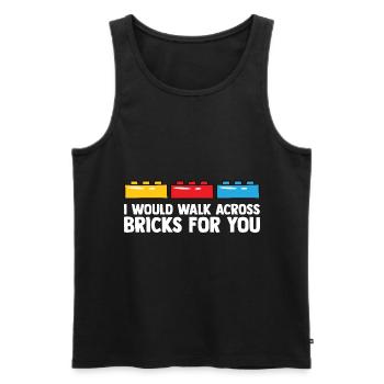 Brick Builder Spielzeug Blöcke Klemmblöcke Steine Steine - Männer Premium Bio Tank Top - Schwarz - Vorne - Michal (187cm)