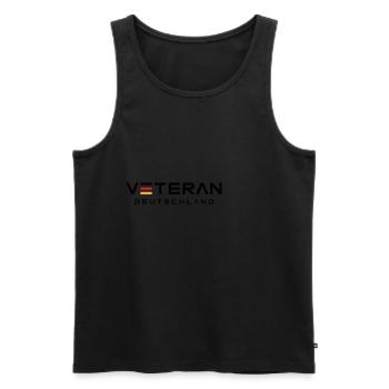 Veteran Deutschland Logo - Männer Premium Bio Tank Top - Schwarz - Vorne - Michal (187cm)
