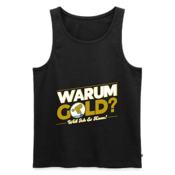 Schwimmprüfung Schwimmer Gold Geschenk - Männer Premium Bio Tank Top - Schwarz - Vorne - Michal (187cm)
