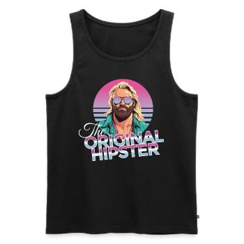 The original Hipster - Débardeur bio Premium Homme - noir - Devant - Michal (187cm)
