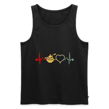 Kayak Kayaker Heartbeat Vintage for Baby - Men's Premium Organic Tank Top - black - Front - Michal (187cm)