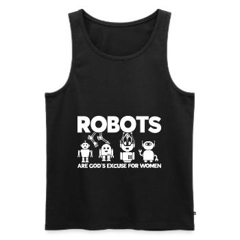 Robot Robotique Ingénieur Costume Robot - Débardeur bio Premium Homme - noir - Devant - AI Model Male 178 light (178cm)