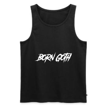 Born Goth Gothic - Men's Premium Organic Tank Top - black - Front - AI Model Male 178 light (178cm)