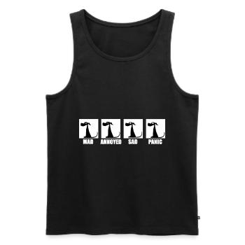 Funny Dogs T-Shirt Emotions Autocollant Chemise - Débardeur bio Premium Homme - noir - Devant - Michal (187cm)