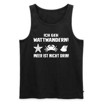 Ich geh Wattwandern - Männer Premium Bio Tank Top - Schwarz - Vorne - AI Model Male 178 light (178cm)