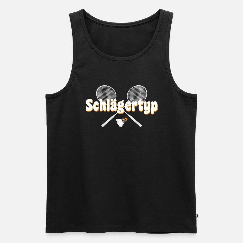 crossminton schlägertyp - Männer Premium Bio Tank Top - Schwarz