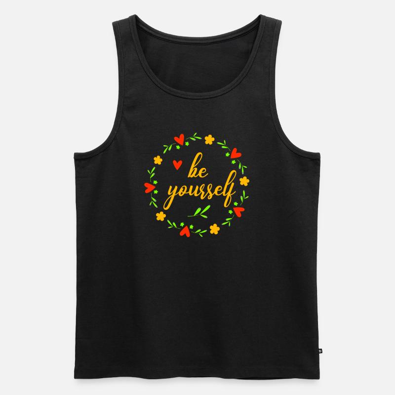 be yourself - Männer Premium Bio Tank Top - Schwarz