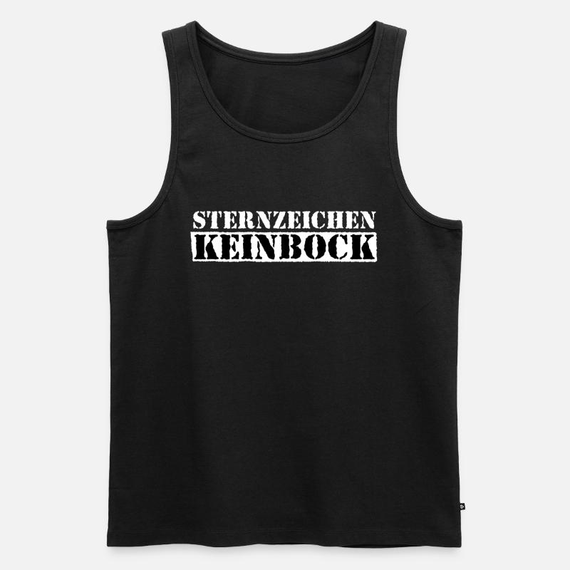 sternzeichen keinbock - Männer Premium Bio Tank Top - Schwarz