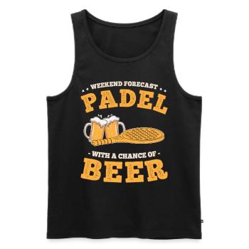 Padel und Bier Lustige Sätze Paddel-Tennis - Männer Premium Bio Tank Top - Schwarz - Vorne - Michal (187cm)