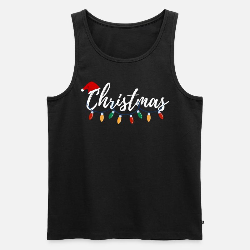Weihnachtsgeschenk - Männer Premium Bio Tank Top - Schwarz