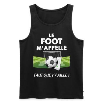 Le Foot M'Appelle Homme Football Passion - Débardeur bio Premium Homme - noir - Devant - Michal (187cm)