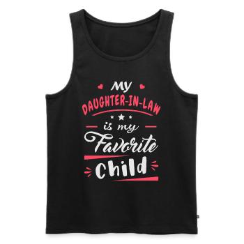 Meine Schwiegertochter ist mein Lieblingskind - Männer Premium Bio Tank Top - Schwarz - Vorne - AI Model Male 178 light (178cm)