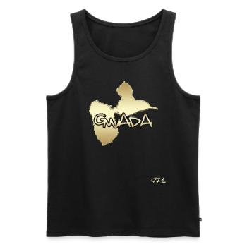 Gwada Ile De la Guadeloupe 971 - Débardeur bio Premium Homme - noir - Devant - Michal (187cm)