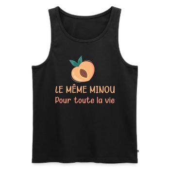 Marriage Man Funny Humor EVG Foufoune Minou - Men's Premium Organic Tank Top - black - Front - AI Model Male 178 light (178cm)
