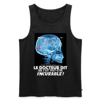 Video Games Radio Skull Skeleton Gamer Controller - Men's Premium Organic Tank Top - black - Front - Michal (187cm)