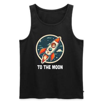 To The Moon Shiba Inu Rocket Crypto Currency - Men's Premium Organic Tank Top - black - Front - Michal (187cm)
