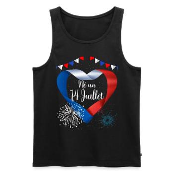 Geburtstag 14. Juli Nationalfeiertag Geschenk - Männer Premium Bio Tank Top - Schwarz - Vorne - Michal (187cm)
