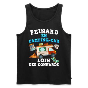 Mann Wohnmobil Auto Humor weg von Arschlöchern - Männer Premium Bio Tank Top - Schwarz - Vorne - AI Model Male 178 light (178cm)