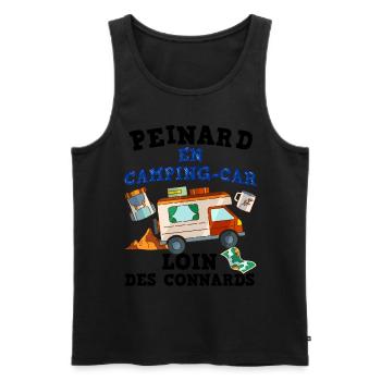Mann Wohnmobil Wandern Abseits von Arschlöchern - Männer Premium Bio Tank Top - Schwarz - Vorne - AI Model Male 178 light (178cm)