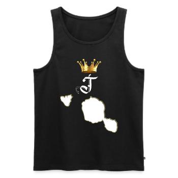 King Tahiti Polynésie Française Homme Papa Fils - Débardeur bio Premium Homme - noir - Devant - Michal (187cm)