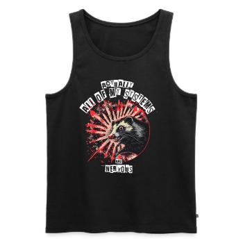 Actually All Of My Systems Are Nervous Opossum - Männer Premium Bio Tank Top - Schwarz - Vorne - AI Model Male 178 light (178cm)