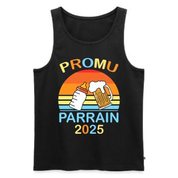 Promoted to 2025 Sponsor Baby Birth Announcement - Men's Premium Organic Tank Top - black - Front - Michal (187cm)
