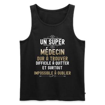 Abreise Männlicher Arzt Arzt Außergewöhnliche Gesundheit - Männer Premium Bio Tank Top - Schwarz - Vorne - Michal (187cm)