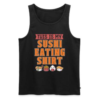This Is My Sushi Eating Outfit Sushi Lover - Men's Premium Organic Tank Top - black - Front - AI Model Male 178 light (178cm)
