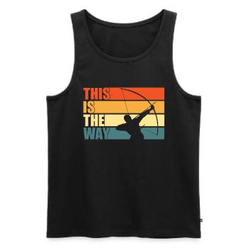 This Is The Way For Archery Lovers - Men's Premium Organic Tank Top - black - Front - AI Model Male 178 light (178cm)