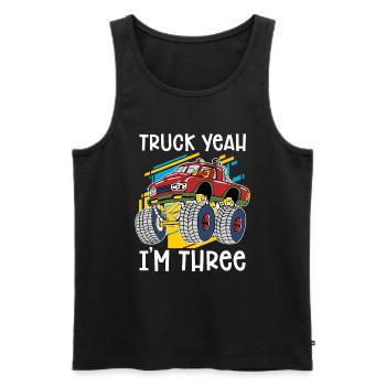 Truck Ja, Ich Bin Drei Monster Truck Zum 3. - Männer Premium Bio Tank Top - Schwarz - Vorne - Michal (187cm)
