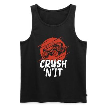 Crush 'n' It Truck-lover-monster-truck - Débardeur bio Premium Homme - noir - Devant - Michal (187cm)