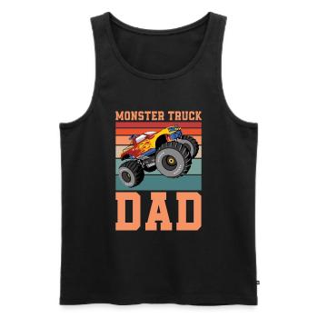Monster Truck Dad Retro Monster Truck Dad Father's - Männer Premium Bio Tank Top - Schwarz - Vorne - Michal (187cm)