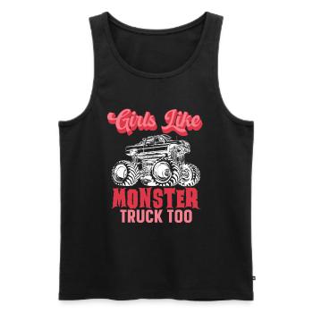 Mädchen Mögen Monster Truck Too Truck Lover - Männer Premium Bio Tank Top - Schwarz - Vorne - Michal (187cm)