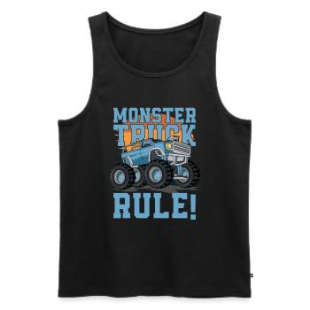 Monster truck rules! Truck-lover-monster-truck - Men's Premium Organic Tank Top - black - Front - Michal (187cm)