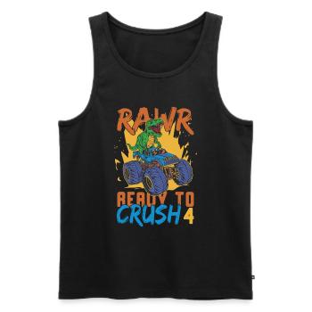 Rawr Bereit, 4 Dinosaurier Zum 4. Geburtstag Zu - Männer Premium Bio Tank Top - Schwarz - Vorne - AI Model Male 178 light (178cm)