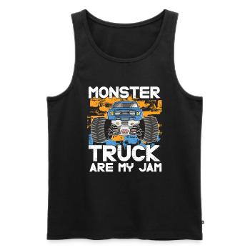 Monster Truck Sind Mein - Männer Premium Bio Tank Top - Schwarz - Vorne - Michal (187cm)