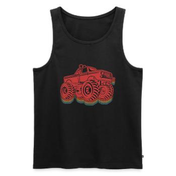 Amateurs de camions rétro - camion monstre des vendanges - Débardeur bio Premium Homme - noir - Devant - Michal (187cm)