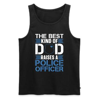 Le meilleur type de père élève un policier - Débardeur bio Premium Homme - noir - Devant - Michal (187cm)