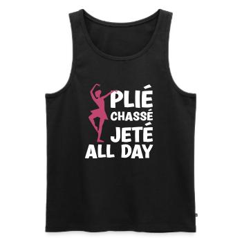 Pliè Chassè Jetè All Day Ballerina - Men's Premium Organic Tank Top - black - Front - Michal (187cm)