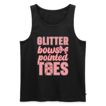 Glänzend Boes Spitz Zehen Ballerina Ballett - Männer Premium Bio Tank Top - Schwarz - Vorne - AI Model Male 178 light (178cm)