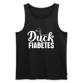 Duck-fiabetes-duck-lover-duck-farm animals - Men's Premium Organic Tank Top - black - Front - Michal (187cm)