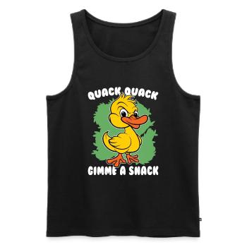 Quack Quack Gib Mir Einen Snack Duck Lover Ducks - Männer Premium Bio Tank Top - Schwarz - Vorne - AI Model Male 178 light (178cm)