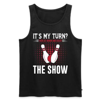 Bowling - Männer Premium Bio Tank Top - Schwarz - Vorne - Michal (187cm)