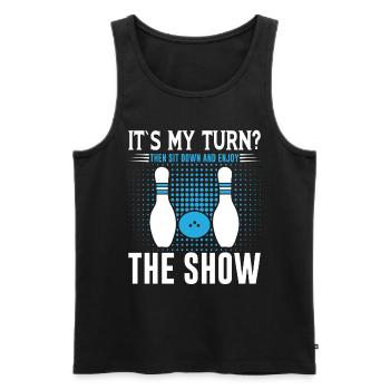Bowling - Männer Premium Bio Tank Top - Schwarz - Vorne - Michal (187cm)